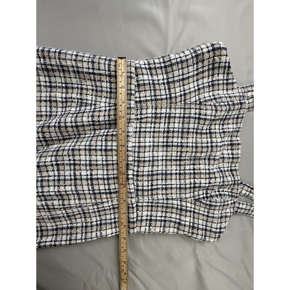 Abercrombie Tweed Mini Dress Small Plaid Preppy Old Money Quiet Luxury - Picture 13 of 16